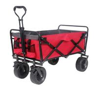 Chariot de fête, Chariot Utilitaire Pliable, Jardin, poignée réglable(A)