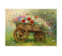Chariot de Fleurs 1000 Pièces Mini Puzzle pour Adultes