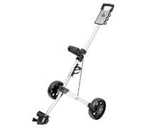 Chariot de Golf 2 Roues Longridge Alu Lite - Châssis Léger en Aluminium | Porte Équipement Pliable Compact avec Jantes Métalliques et Rangement pour Déplacement Fluidifié Parcours