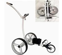 Chariot De Golf électrique - Facile à Plier, Vitesse De 12 Km/H Et Capacité De Montée De 30°, 9 Vitesses, Double Moteur 24 V/400 W, Plus Puissant, Une Seule Charge, Autonomie De 20 Km
