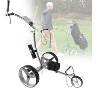 Chariot de Golf Électrique Télécommandé Pliable 3 Roues, Moteur Double 24V/400W, Autonomie 20 km, Charge 30 kg, Régulateur de Vitesse Tout Terrain, Moteur Silencieux, Port USB