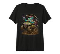 Chariot de Golf Sauvage Amusant Hors Route Monster Cartoon Golf T-Shirt Haut de Gamme