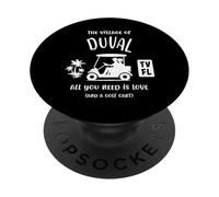 Chariot de golf The Village of Duval TV FL PopSockets PopGrip Adhésif