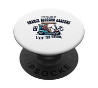 Chariot de golf The Village of Orange Blossom Gardens PopSockets PopGrip Adhésif