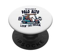 Chariot de golf The Village of Palo Alto PopSockets PopGrip Adhésif