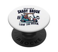 Chariot de golf The Village of Shady Brook PopSockets PopGrip Adhésif