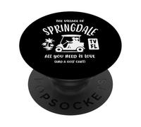 Chariot de golf The Village of Springdale TV FL PopSockets PopGrip Adhésif