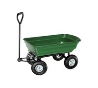 BROUETTE - TECTAKE - Chariot de Jardin à Benne Basculante Charge maximum 300 Kg Poignée rembourrée Pneus à air - Vert