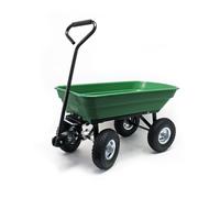 Wiltec Chariot de Jardin à Main - 1050 x 450 x 485 mm - Volume 50 L - Capacité de Charge 200 kg - avec Benne basculante et 4 Roues - Remorque Brouette jardinerie