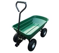 Herzberg, HG8028-75-GRE, Chariot de Jardin à Main, capacité de Charge 200 kg, Construction en Acier Durable, 4 Roues pour stabilité, Assemblage Facile, manœuvrabilité optimale, 75L, Vert