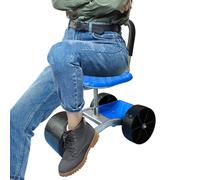 Chariot de jardin avec siège, chaise réglable en hauteur pour jardin avec roues - tabouret pivotant à 360 degrés pour pelouse jardin garage extérieur camping