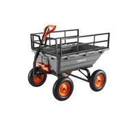 VEVOR Chariot de Jardin Basculant 680 kg Chariot à Benne Basculante Polypropylène pour Transport Plante Terre Récolte, avec Ridelle Amovible, Basculement 90°, Poignée 2 en 1, Essieu Directionnel 270°