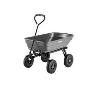 VEVOR Chariot de Jardin Basculant Max. 181 kg Chariot à Benne Basculante en PP pour Transport de Bois Plantes Terre, Basculement à 90°, 4 Roues Increvables Pivotantes à 180°, Roulement Rotatif à 270°