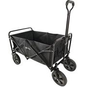 Chariot de jardin - Brouette chariot de transport pliable 100x50,5x99 cm - Max 80 kg - poignée télescopique, tissu - TERRE JARDIN