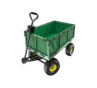 BROUETTE - TECTAKE - Chariot de jardin Chariot de transport avec des Parois latérales rabattables - Vert