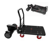 Chariot de jardin électrique, charge maximale de 300 kg, moteur 800 W, batterie 48 V, portée de 32 km, montée à 10°, design pliable pour faciliter la cueillette et le transport des commandes