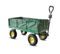 Chariot de jardin en acier avec bâche amovible 138x62x68CM