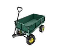 BROUETTE - TECTAKE - Chariot de Jardin + Bâche Charge Maximum 350 Kg - Vert