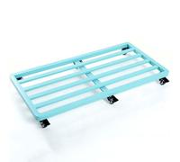 Chariot de Jardin Lourd avec Roues Bloquables, Diable Mobile pour Grands Pots de Fleurs d’Intérieur et d’Extérieur, Support de Pot Facile à Déplacer(Blue,30x100x10.5cm)