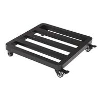 Chariot de Jardin Lourd avec Roues Bloquables, Diable Mobile pour Grands Pots de Fleurs d’Intérieur et d’Extérieur, Support de Pot Facile à Déplacer(Black,25x25x9cm)