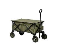Outsunny Chariot de Plage, Chariot de Transport Pliable 4 Roues bâche Amovible poignée télescopique Inclinaison réglable Plateau Pliable et 5 Sacs de Rangement 108 x 55 x 93 cm Vert