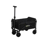 Chariot de jardin pliable 60 Kg max. poignée télescopique réglable métal oxford noir