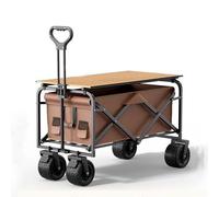 Chariot de jardin pliable à 4 roues - Idéal pour le camping, les sports et les activités de plein air