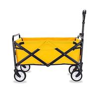 Chariot de jardin pliable avec 4 roues - Chariot utilitaire robuste pour camping, plage, supermarché, shopping et activités de plein air - Polyvalent et design