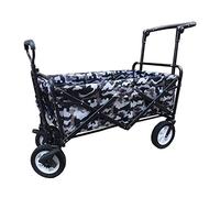 Chariot de jardin pliable et portable - Chariot utilitaire robuste pour le camping, la plage et le shopping - Design polyvalent et robuste pour un transport et un rangement faciles