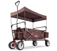 Chariot de jardin pliable Marron - FUXTEC Wild Cruiser - transport charge 75 kg