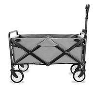 Chariot de jardin pliable pour le transport en plein air, le shopping et le jardinage. Remorque pliante légère avec roues