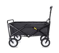 Chariot de jardin pliable robuste - Chariot de courses d'extérieur polyvalent pour camping, plage, supermarché - Design à 4 roues, capacité de charge de 80 kg, chariot utilitaire portable