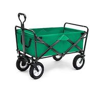 Chariot de jardin pliable robuste - Chariot de courses polyvalent à 4 roues pour le camping, la pêche et le jardinage - Capacité de charge de 80 kg, durable et portable