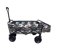 Chariot de jardin pliable robuste - Chariot multifonction pour camping, plage et supermarché - Capacité de charge de 150 kg - 4 roues tout-terrain pour une mobilité facile