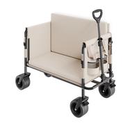 Chariot de Jardin Pliable-VEVOR-220 L-Chariot de Transport Utilitaire 2 en 1 Convertible en Banc-Charge 249,48 kg