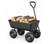 Chariot De Jardin Poly Garden, 1 200 LB, Roues Tout-Terrain De 13 Pouces | Wheelbarrow Yard Cart Dump Wagon, Garden Utility Wagon with Quick Release System& Convertible Handle Attach to ATV