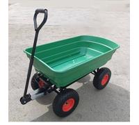 Chariot de jardin robuste en acier avec roues solides, chariot d'extérieur multifonction pour l'entretien de la pelouse et l'aménagement paysager.