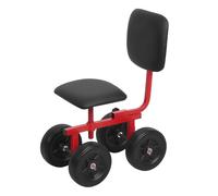 Chariot de jardin roulant avec roulettes, tabouret de jardinage pour plantation, siège pivotant à 360 degrés, chariot mobile pour terrasse, cour, chariot de jardinage extérieur (noir)
