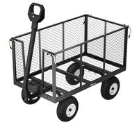 Chariot de Jardin Titan - Capacité de Charge 550 KG, Chariot de Transport pour équipement avec poignée brevetée, Pneus gonflables en Caoutchouc Complet, 200 L, Anthracite