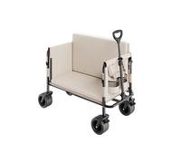 Chariot de Jardin Transport Utilitaire Convertible en Banc Capacité 249,48kg 220L