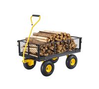 Chariot de Jardin Transport-VEVOR-Charge 408,23 kg-Chariot Utilitaire Tractable Extérieur en Métal-Pneus 254 mm