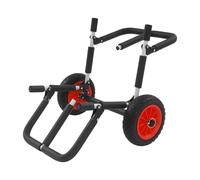 Chariot de kayak pliable en aluminium pour SUP, stand up paddle, canoë, bateau de surf, noir et rouge 25,4 cm
