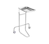 VEVOR Chariot de Laboratoire en Acier Inoxydable, Chariot Médical Mobile avec Plateau Unique, Chariot Utilitaire Hauteur Réglable, avec 2 Roues Silencieuses, pour Laboratoire, Clinique, Hôpital, Salon