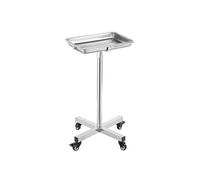 Chariot De Laboratoire En Acier Inoxydable Capacité 16kg Hauteur Réglable Argent