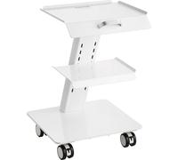 Chariot de laboratoire VEVOR, chariot de laboratoire à 3 couches avec roulettes, chariot métallique mobile avec roulettes pivotantes, chariot de service Chariot clinique avec plateau et capacité de ch