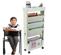 Chariot de livre mobile - Chariot de bibliothèque mobile | Chariot de rangement de livres portable, chariot de rangement de livres, chariot à roulettes robuste, organiseur de livres portable pour
