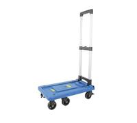 Chariot de manutention Pliable et Portable Bleu, Grand Format, pour Le Transport de Marchandises et de Bagages. Remorque Robuste pour Le déménagement et Le Transport, idé