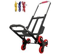 Chariot de manutention Robuste pour escaliers, Diable Pliable à 6 Roues pour Le Transport de Meubles, d'électroménagers et de livraisons(Post Wheel/25mmA)