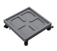 Chariot de manutention Robuste pour Plantes - Support Roulant de 40 cm pour Pots de Fleurs d'intérieur/extérieur, Plateau carré et Rond, Support de déplacement de Pots Gris Durable