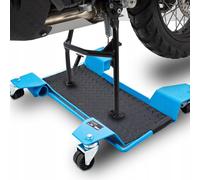 Chariot de manœuvre Plaque de manœuvre moto Aide à la manœuvre pour béquille principale 250 Kg Bleu